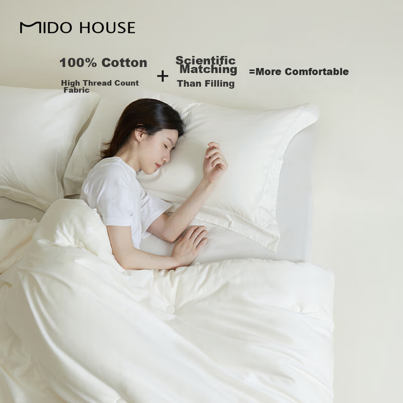 MIDO HOUSE Mingdu 60% Pure Cotton 50% Soybean Fiber All-Season Comforter, Spring...