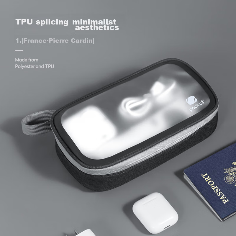 Pack All TPU Splash-Resistant Multifunctional Storage Bag with Cable Holes, Port...