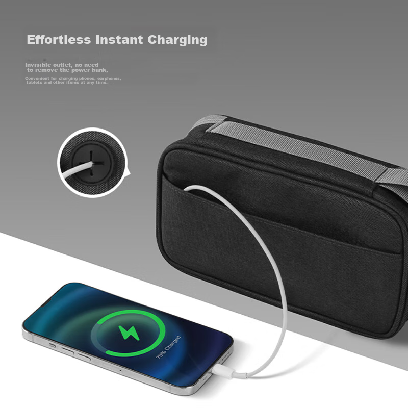 Pack All TPU Splash-Resistant Multifunctional Storage Bag with Cable Holes, Port...