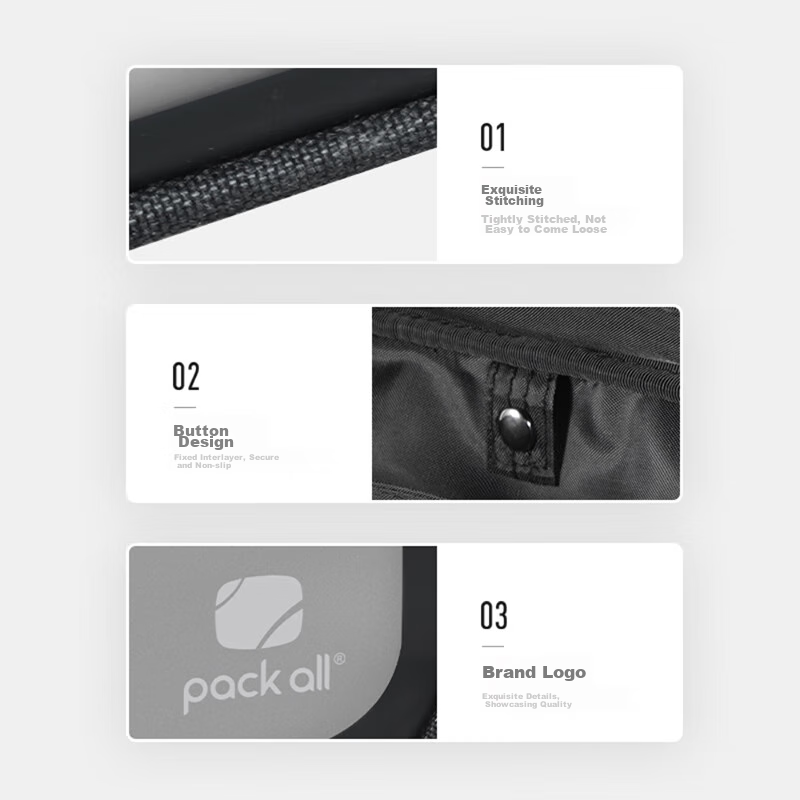 Pack All TPU Splash-Resistant Multifunctional Storage Bag with Cable Holes, Port...