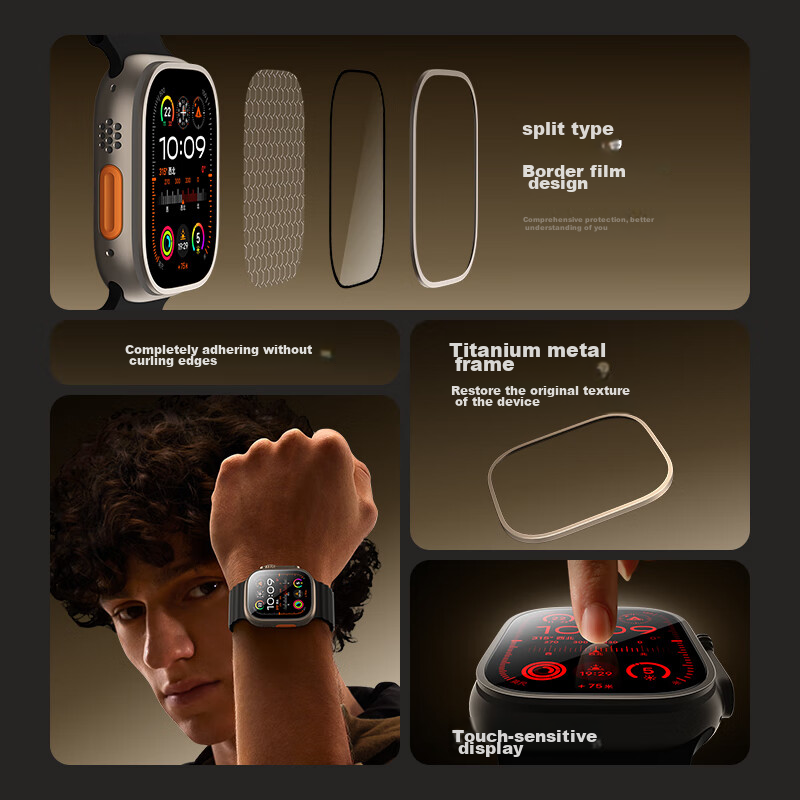 W&P [USA] Compatible with Apple Watch Protective Film, Apple IWatch Ultra 2/1 Ti...