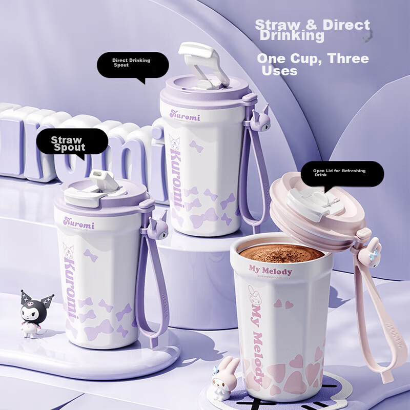 Vanow Coffee Insulated Mug for Women with Straw, Ceramic Inner Liner, Portable C...