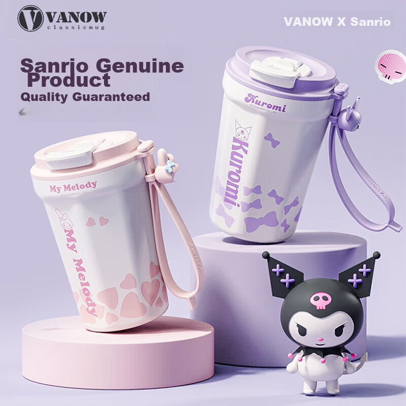 Vanow Coffee Insulated Mug for Women with Straw, Ceramic Inner Liner, Portable C...