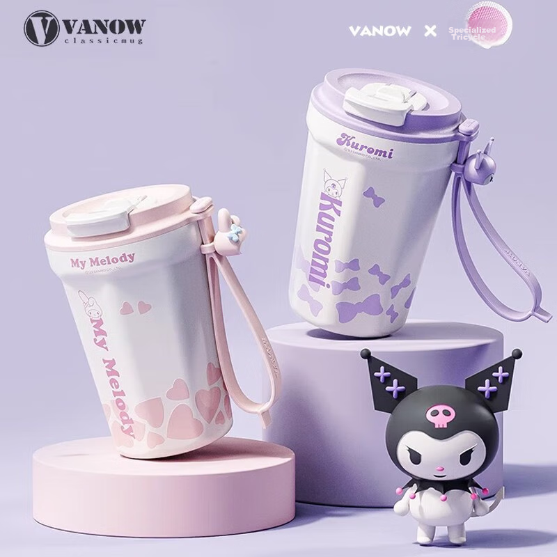 Vanow Coffee Insulated Mug with Straw for Men And Women, Ceramic Inner Liner Por...