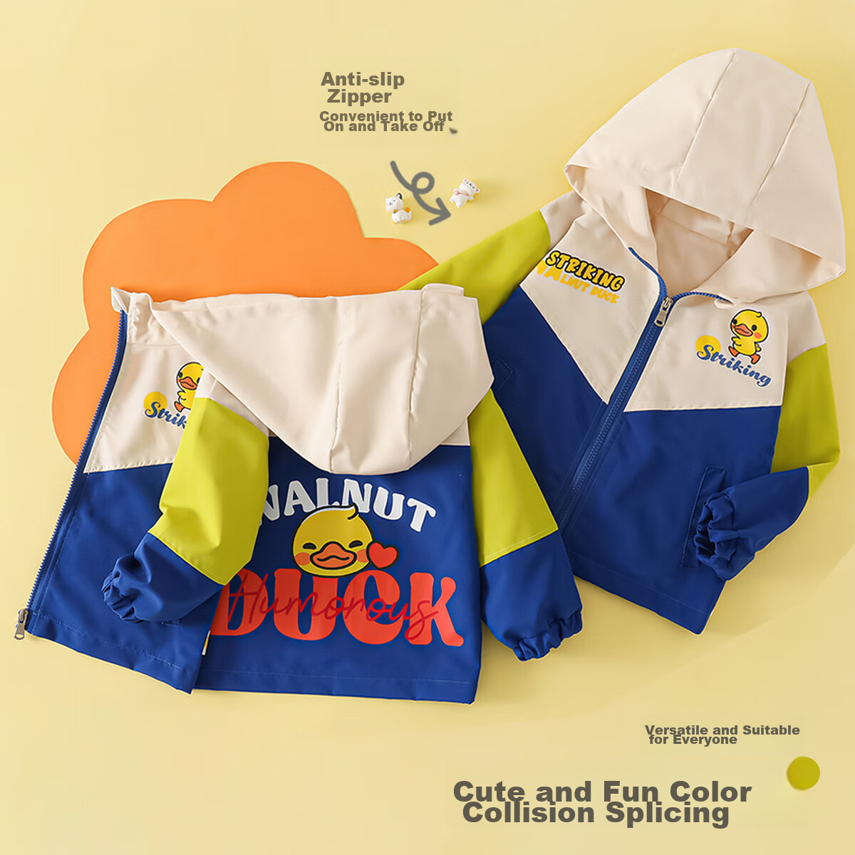 WALNUT DUCK [Children's Jacket] Little Yellow Duck 2025 Spring Casual Sports Jac...