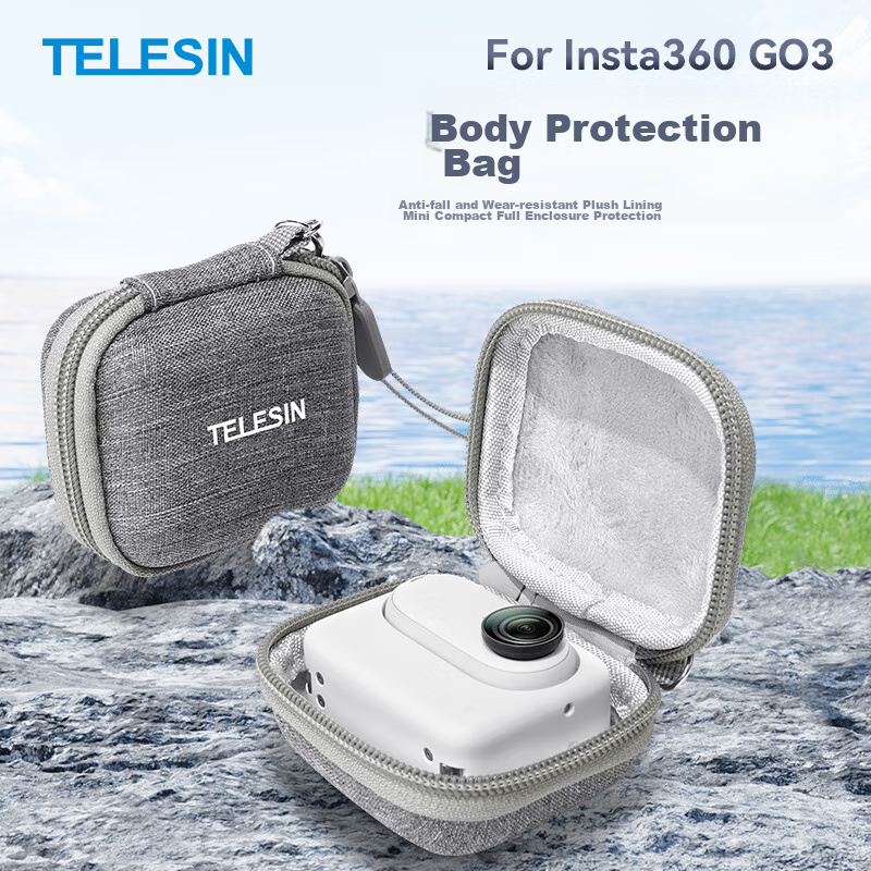 TELESIN Compatible with Insta360 GO3 Action Camera Body Protective Case, Compati...