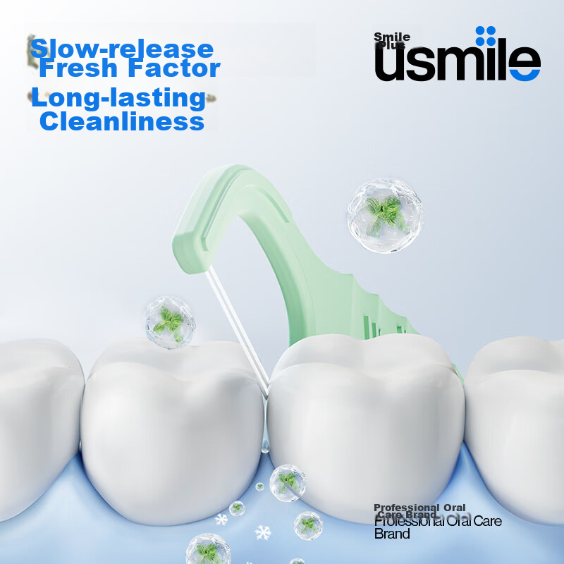 Usmile Smiles Plus, 60 Individually Wrapped Fresh Dental Floss Picks