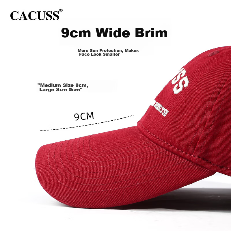 CACUSS Baseball Cap for Women, Spring And Summer Large Head Circumference Soft T...