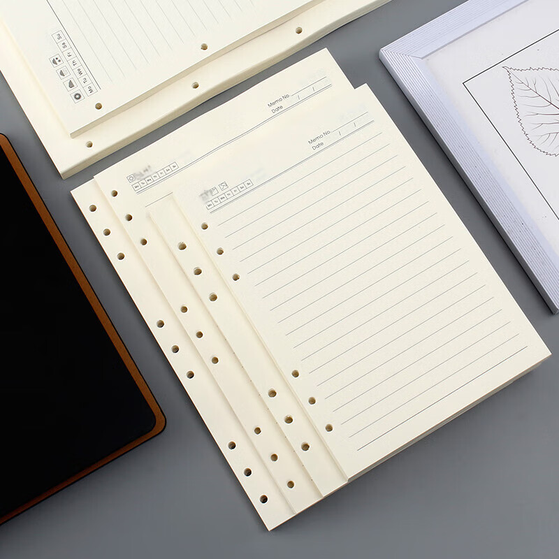 XUCHEN Loose-Leaf Paper A4 100g Paper Refill Notebook, Suitable for 4-Hole 6-Hol...