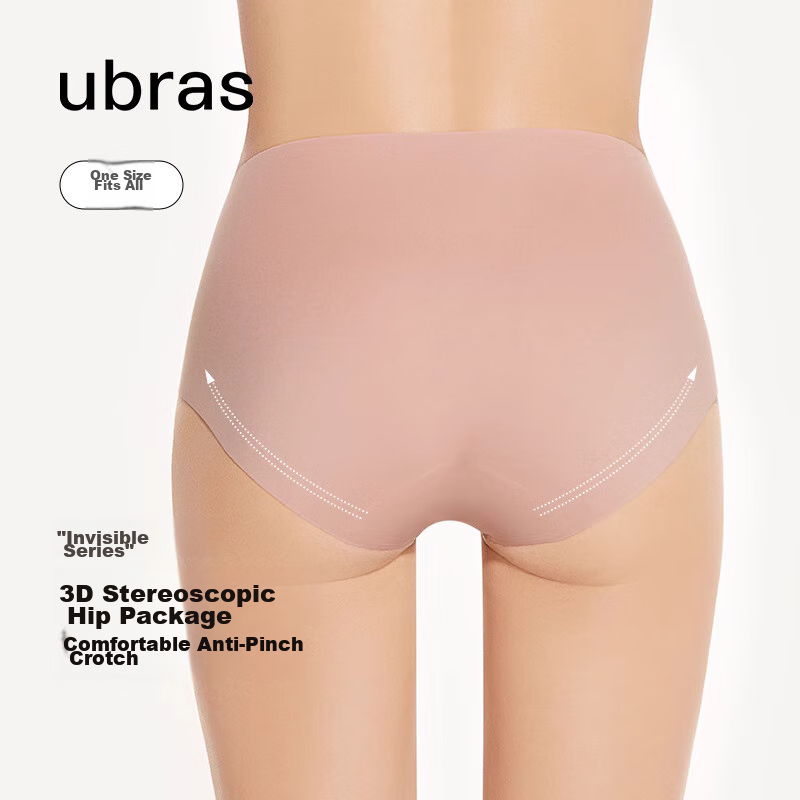 Ubras Seamless High-Elastic Women's Panties, 7A Antibacterial Cotton Crotch, One...