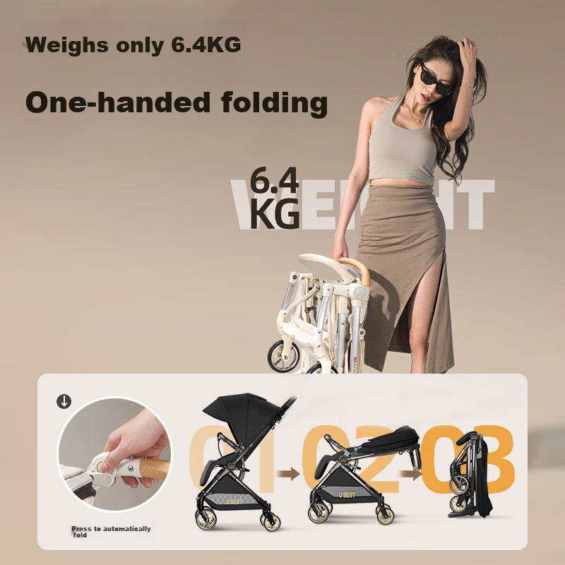 U'BEST Stroller, UK Double-Directional Reclining And Sitting High Landscape Stro...