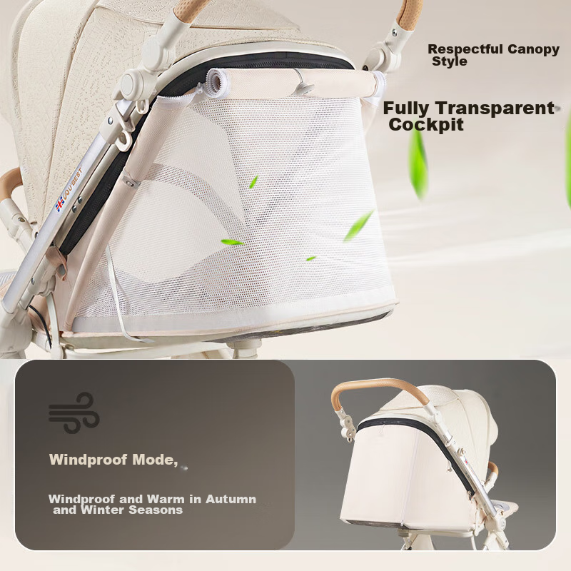 U'BEST Stroller, UK Double-Directional Reclining And Sitting High Landscape Stro...