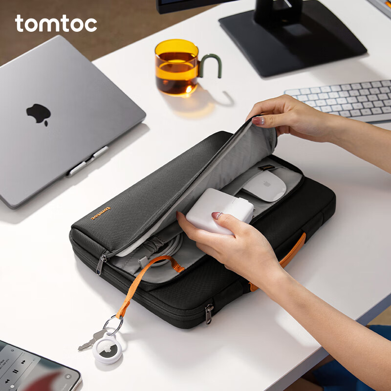 Tomtoc 13 Inch Laptop Shoulder Bag for MacBook Air, Business Briefcase for Men a...