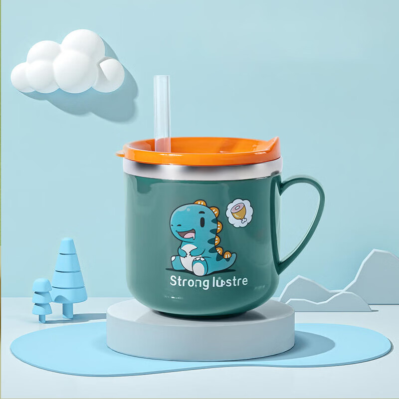 COOKSS Children's Water Cup, Milk Cup, 316 Stainless Steel Training Cup, Baby 1-...