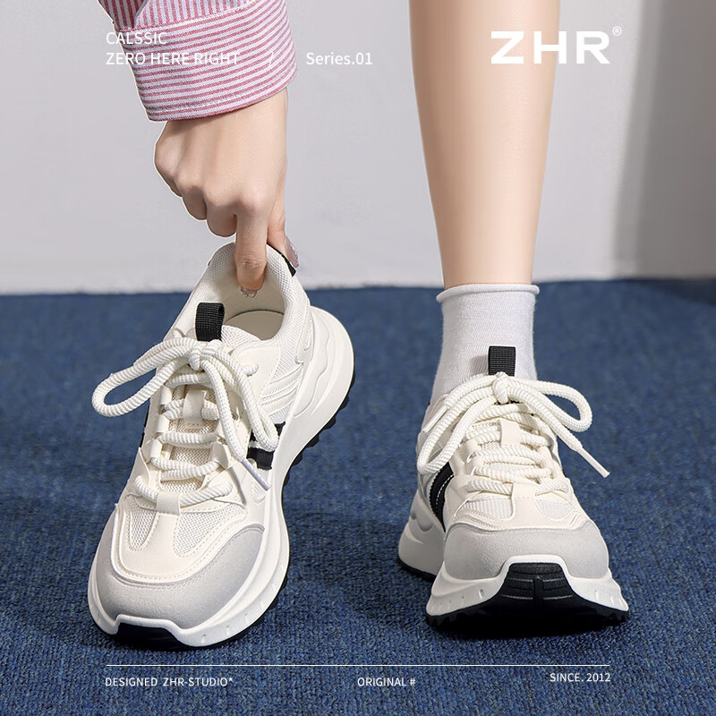 ZHR Thick-soled Women's Shoes New Style All-match Student Sports Shoes Women Lig...