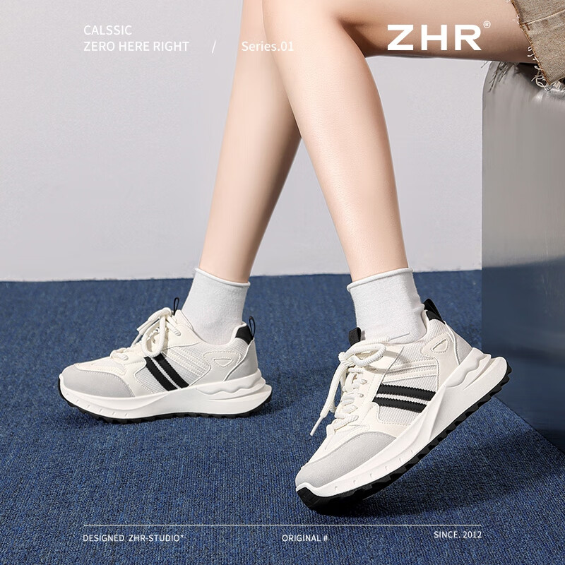 ZHR Thick-soled Women's Shoes New Style All-match Student Sports Shoes Women Lig...