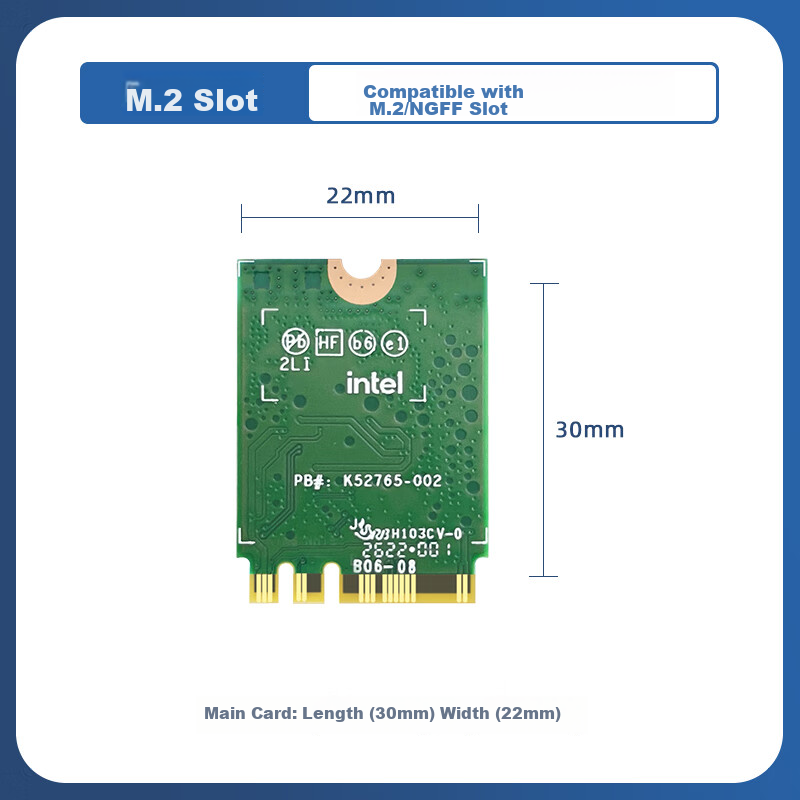 EB-LINK Intel AX210 Chip Laptop Wireless Network Card, 5374M M.2 Interface, WiFi...