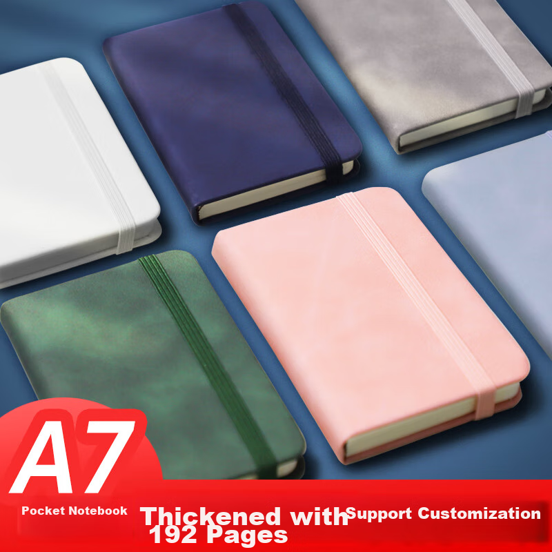 XUCHEN Portable A7/96 Sheets Snow White Pocket Notebook, Mini Student Journal, S...