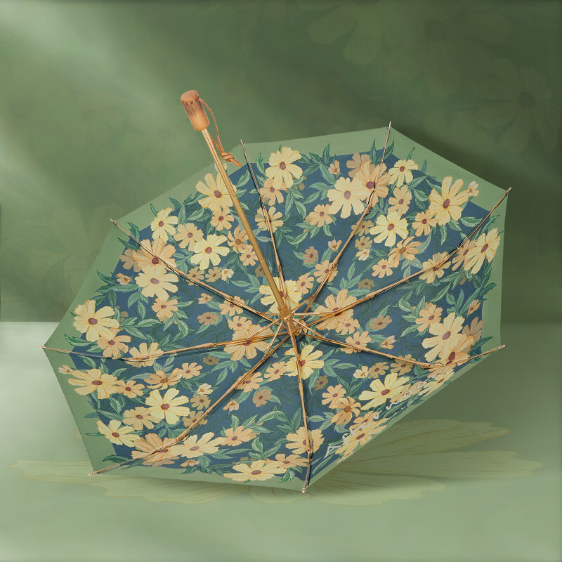 VONLILIENFELD Sun Protection Umbrella, Three-Fold Umbrella, Double-Layer Forest...