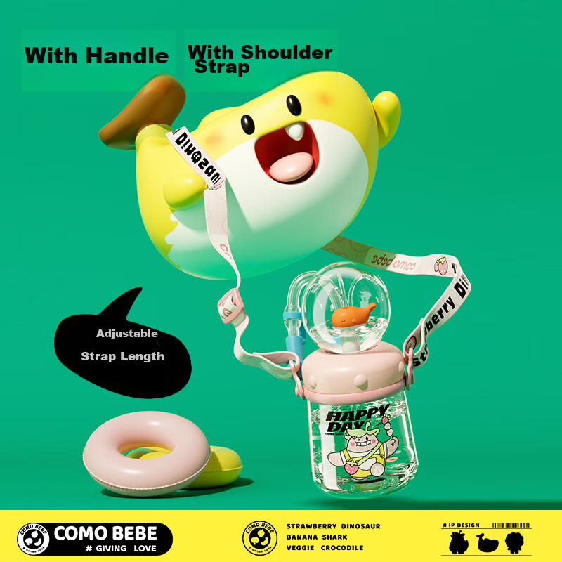 Comobebe Cute Baby Sippy Cup, Kindergarten Water Drinking Aid, Children's Water...