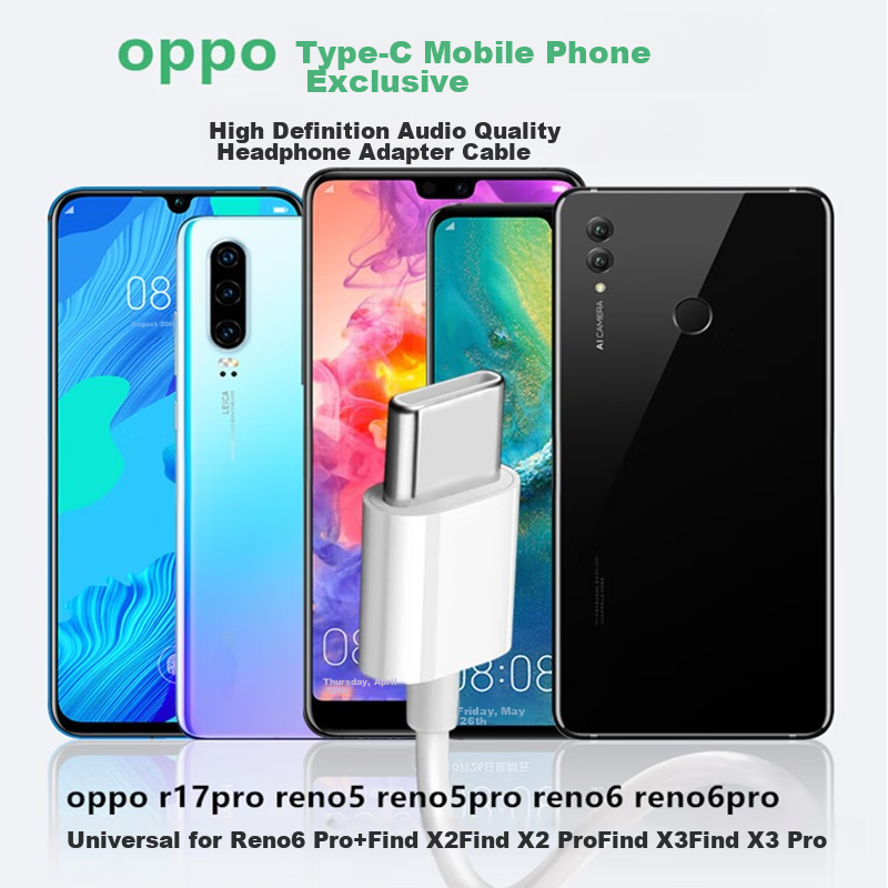 trendsetter Compatible with OPPO Earphone Adapter Converter for Reno 13/12/11/Fi...