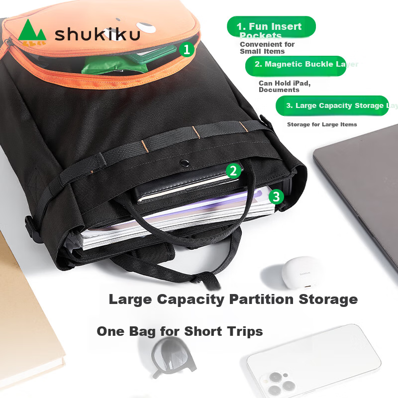 SHUKIKU Fashion Backpack for Men And Women, Versatile Casual Crossbody Shoulder...