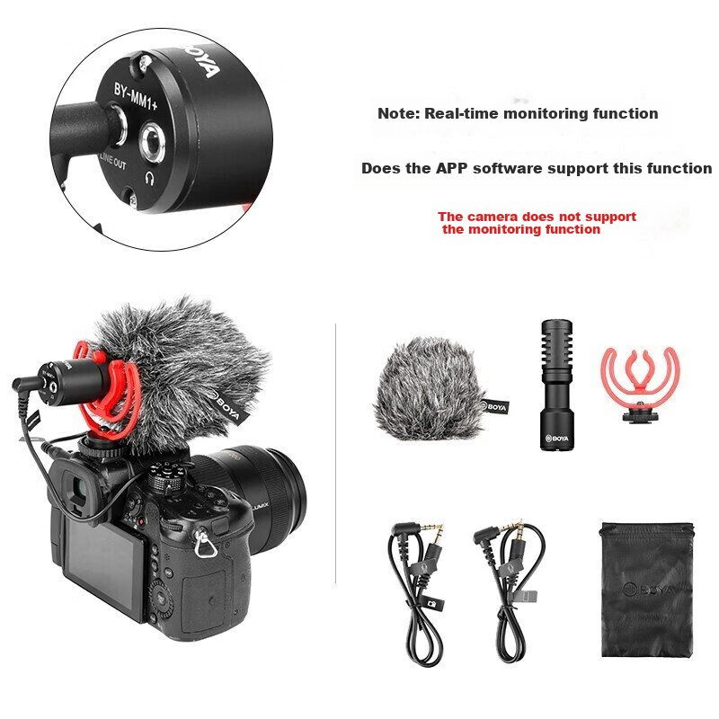 BOYA BY-MM1+ Super-Cardioid Shotgun Microphone for Camera and Smartphone Live St...