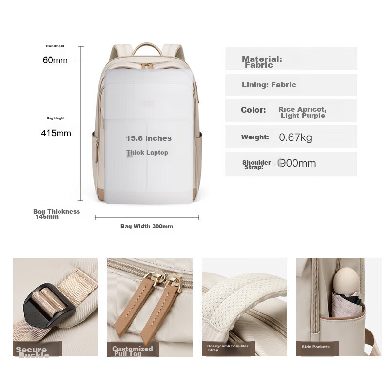 POLO Backpack for Women, Large Capacity, 14/15.6-Inch Laptop Bag, Business Trave...