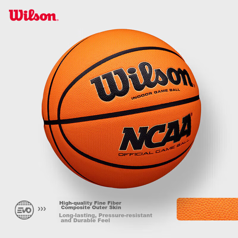 Wilson NCAA Official Competition Ball EVO NXT, Full-Size Indoor Microfiber Baske...
