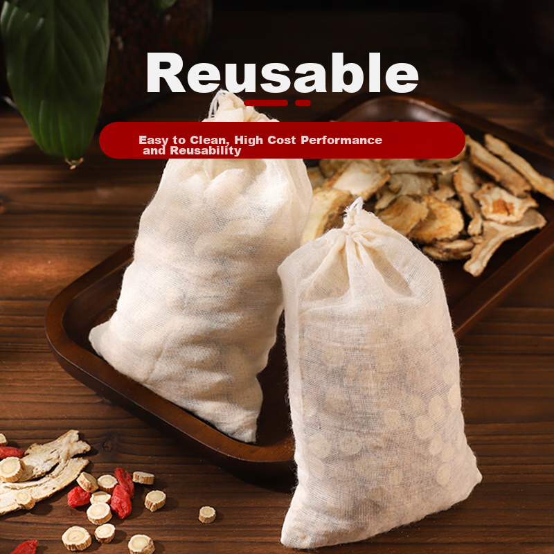 SHUANG YU Cotton Filter Bags, Large Size, 20 Pieces, Tea Strainer Bags, Marinade...