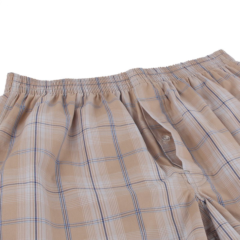 BXMAN Loose Men's Underwear Men's Square Pants Pure Cotton Twill Aro Pants Mid-w...