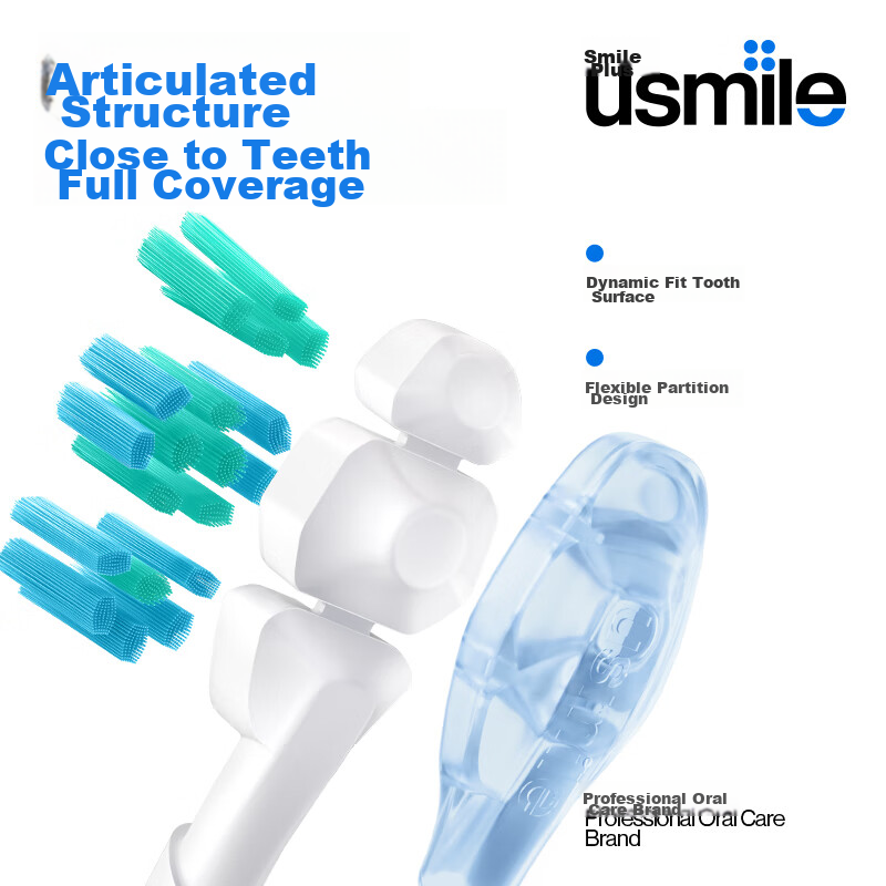 Usmile Electric Toothbrush Heads for Adults, New Generation Shock-Absorbing Toot...