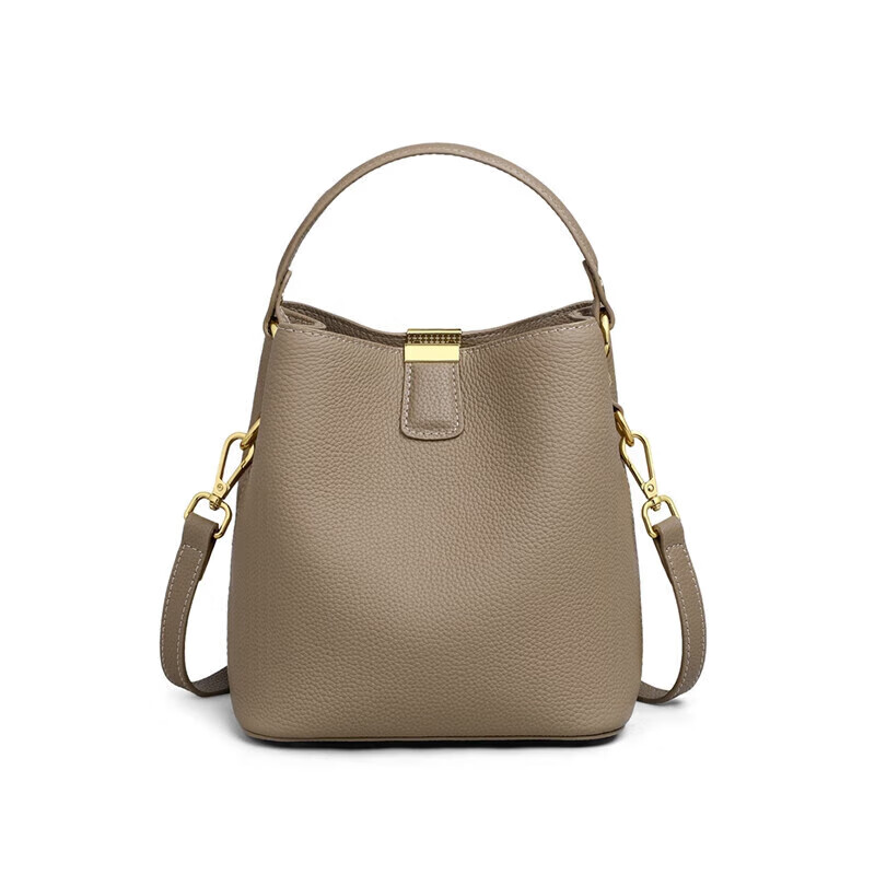 Viney Women's Handbag, Cowhide Bucket Bag, Light Luxury Crossbody Shoulder Tote...