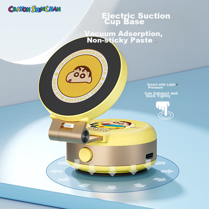 ROCK Crayon Shin-Chan Electric Suction Cup Magnetic Phone Holder, Car Navigation...