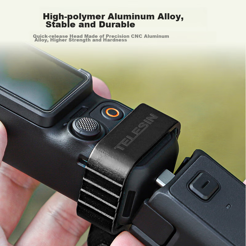 TELESIN Compatible Metal Expansion Adapter for DJI Pocket 3, Protective Frame fo...