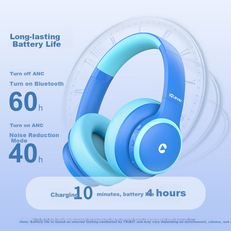 Tribit XFree Tune Kids Headphones, Wireless Bluetooth Headset with Low Decibel N...