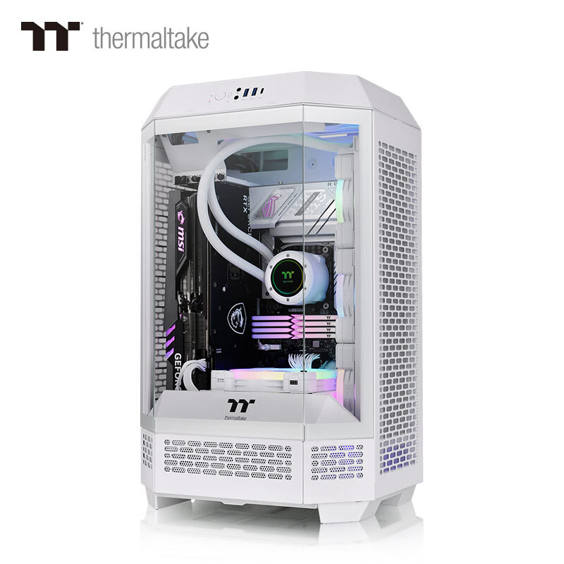 Thermaltake (Tt) The Tower 300 Seaside View Case, Computer Tower, White (Matx Mo...