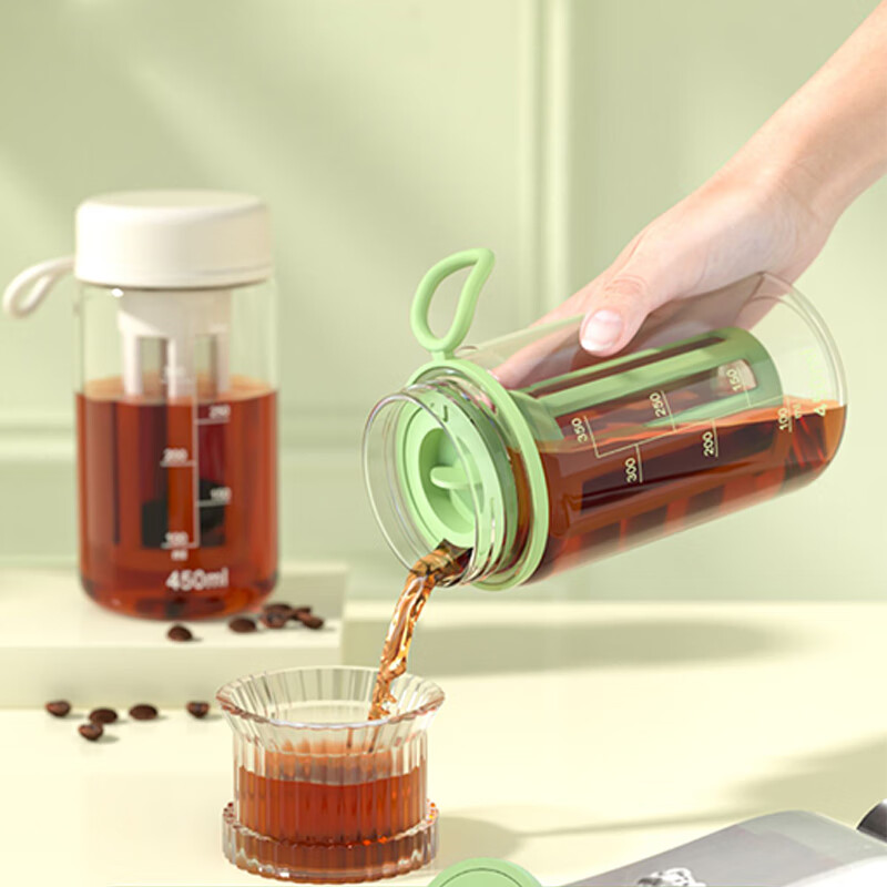 CLITON Cold Brew Coffee Maker, Filter Cold Brew Cup, Coffee Filter Pot, Cold Wat...