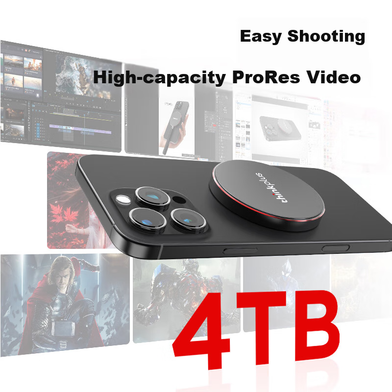 ThinkPlus Lenovo 2TB Magnetic Adsorption Portable Solid State Drive, Magnetic Ad...