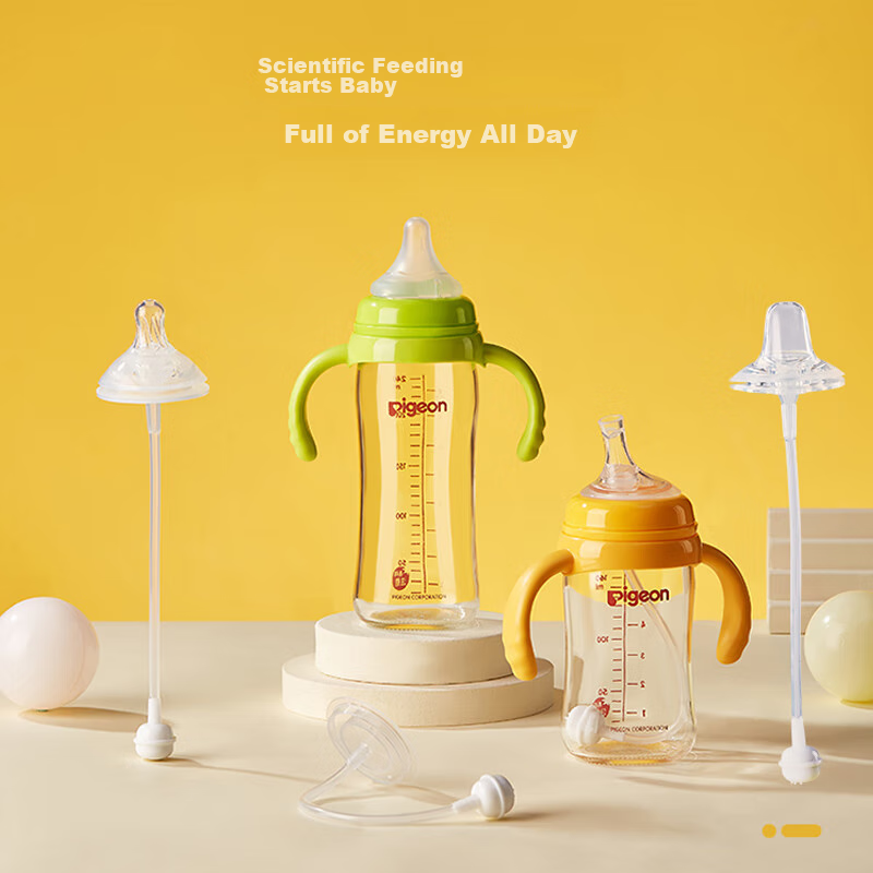 COOKSS Bottle Straw Accessory, Suitable for Pigeon Wide-Neck Bottles, Handle Nip...