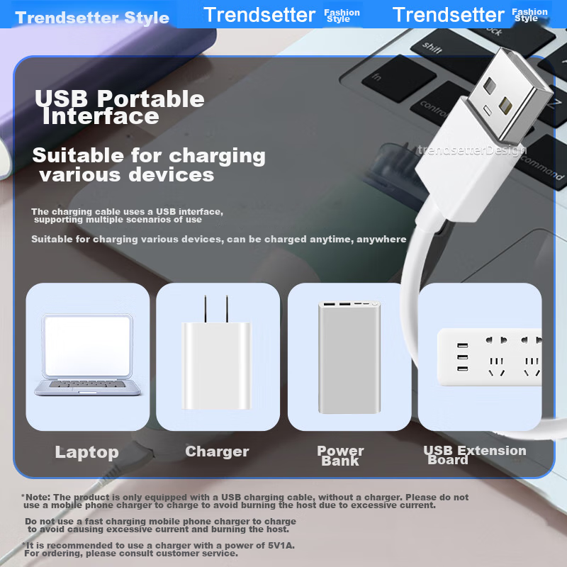 Trendsetter Compatible with Yingshu Baby Hair Clipper Charging Cable ES999 998 9...