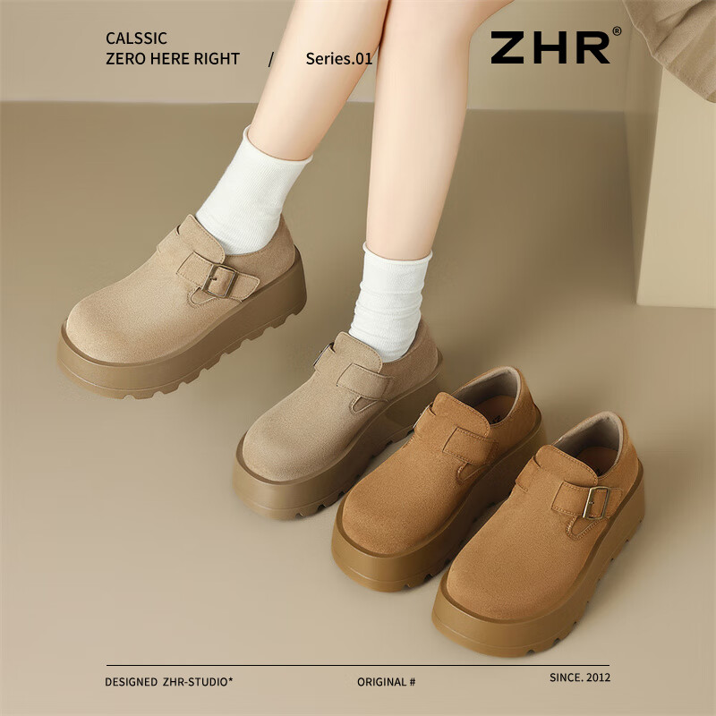 ZHR Thick-Soled Birkenstock-Style Shoes for Women, Retro Lightweight Slip-On Cas...