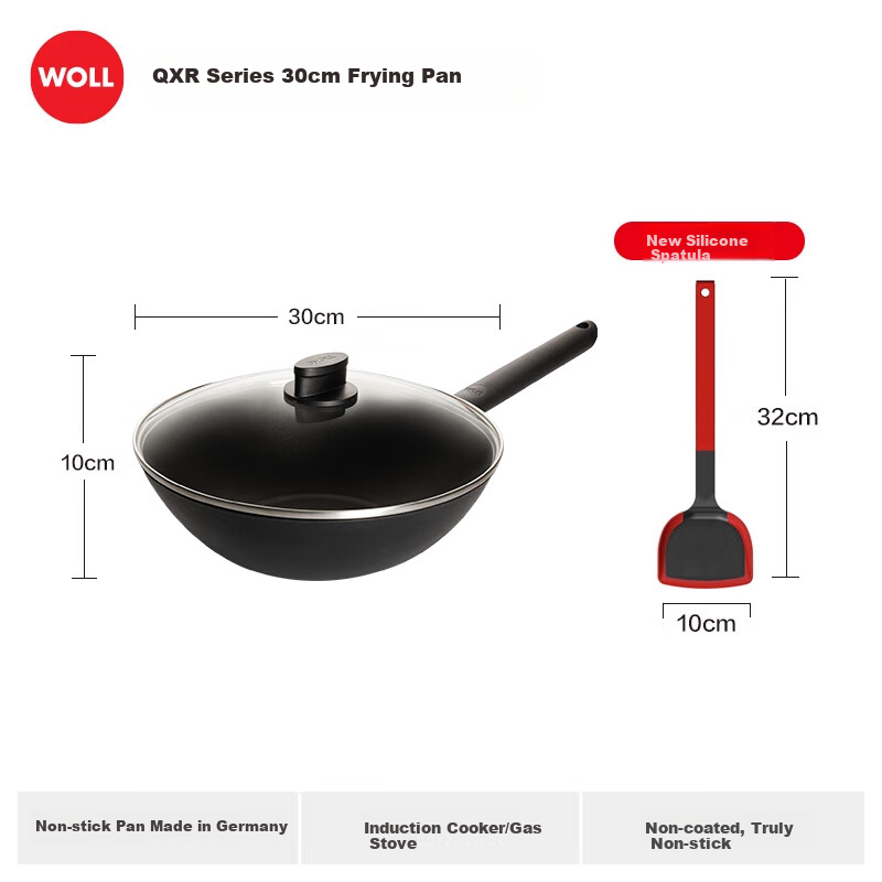 WOLL German Imported Non-stick Stir Fry Pan, Coating-free, Smoke-free, for Cooki...