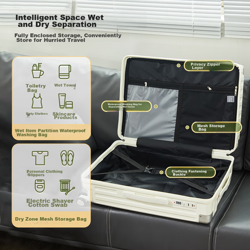 SOO Stylish Luggage with Cup Holder, Multifunctional Suitcase for Men And Women,...