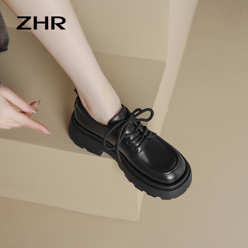 ZHR Loafers for Women, Preppy Style, Youthful Thick-Soled Flats, Soft And Cute,...