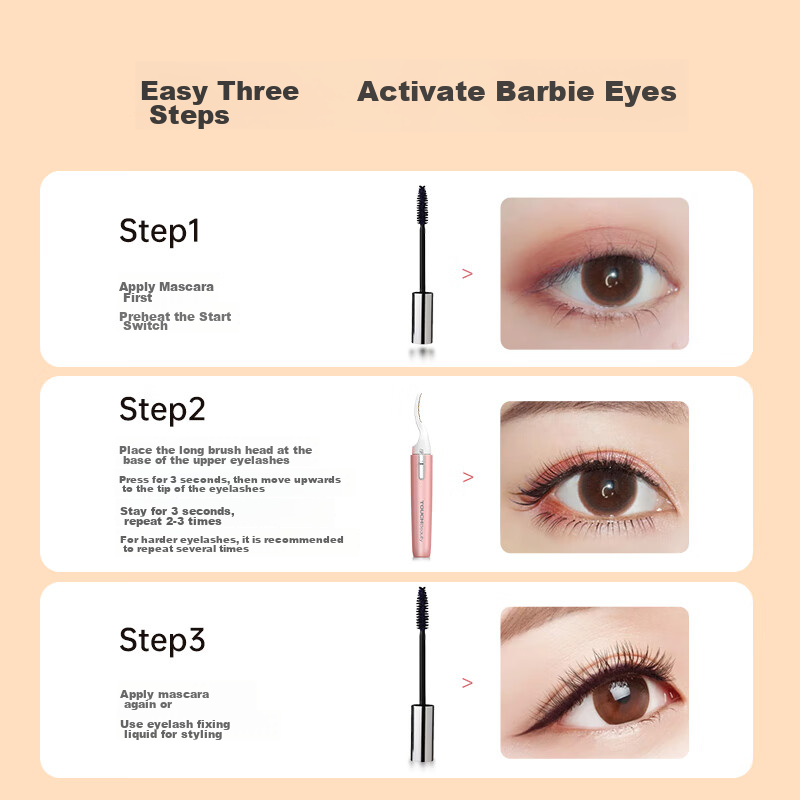 TOUCHBeauty Electric Eyelash Curler, Suitable for Soft And Hard/real And Fake La...