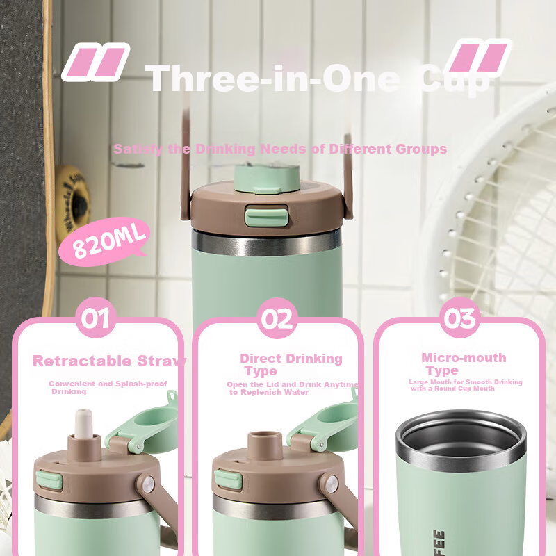 COSTA Kingstar Insulated Cup Large Capacity Tea Cup Children's Water Cup Straw C...