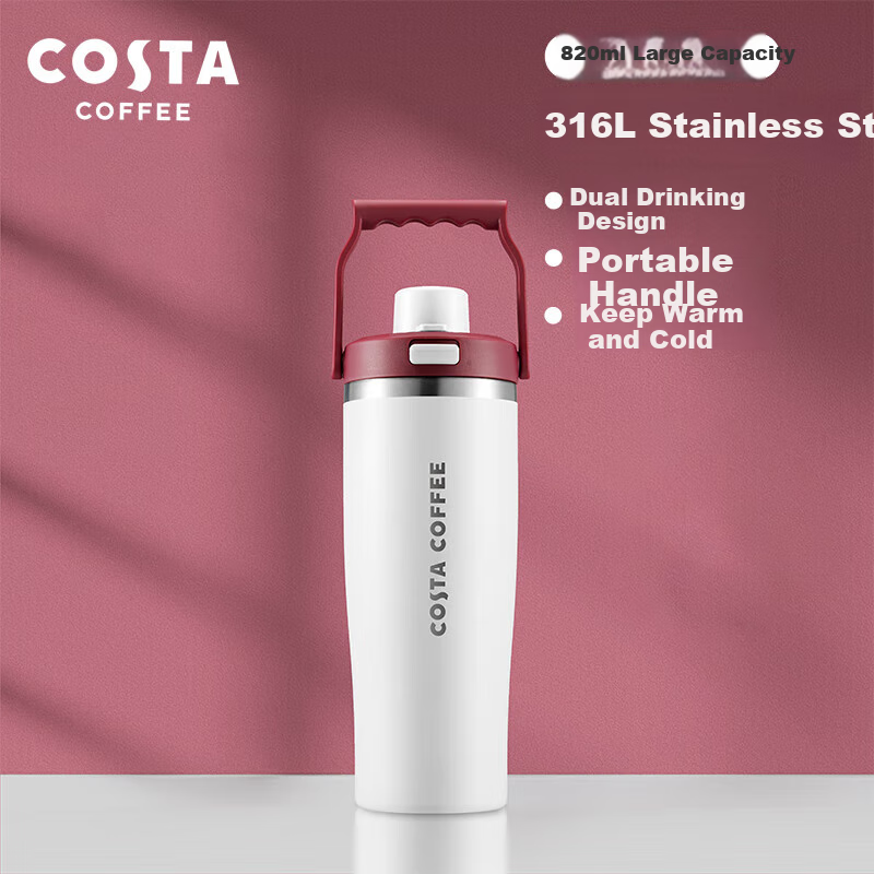 COSTA Kingstar Insulated Cup Large Capacity Tea Cup Children's Water Cup Straw C...