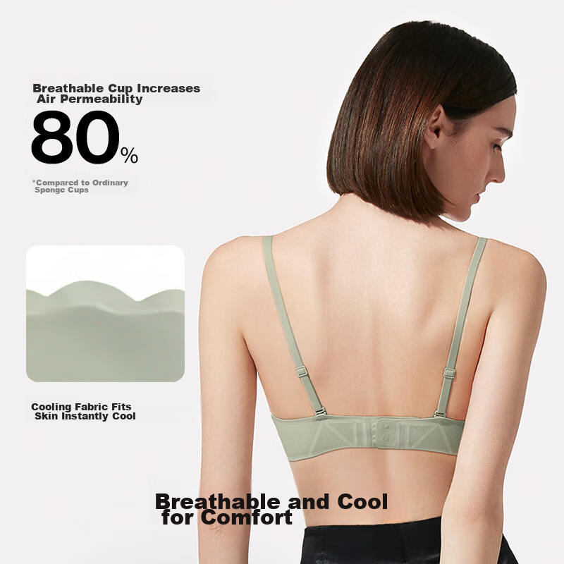 Ubras Yushuoxin Same Style Diamond Mesh Soft Support Petal Cup Bra, Women's Unde...