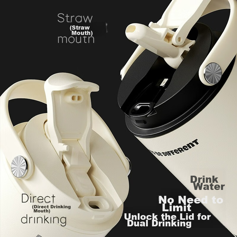 Vanow Straw Insulated Mug with Ceramic Inner Liner, Large Capacity Coffee Water...